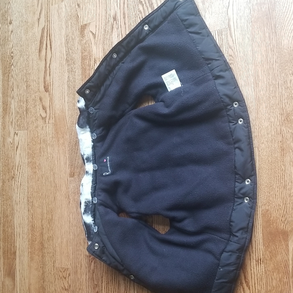 (S) Rothschild Girls's Faux Fur Collared Vest ❤ Snap Buttons ❤ Removable Collar - Picture 9 of 11